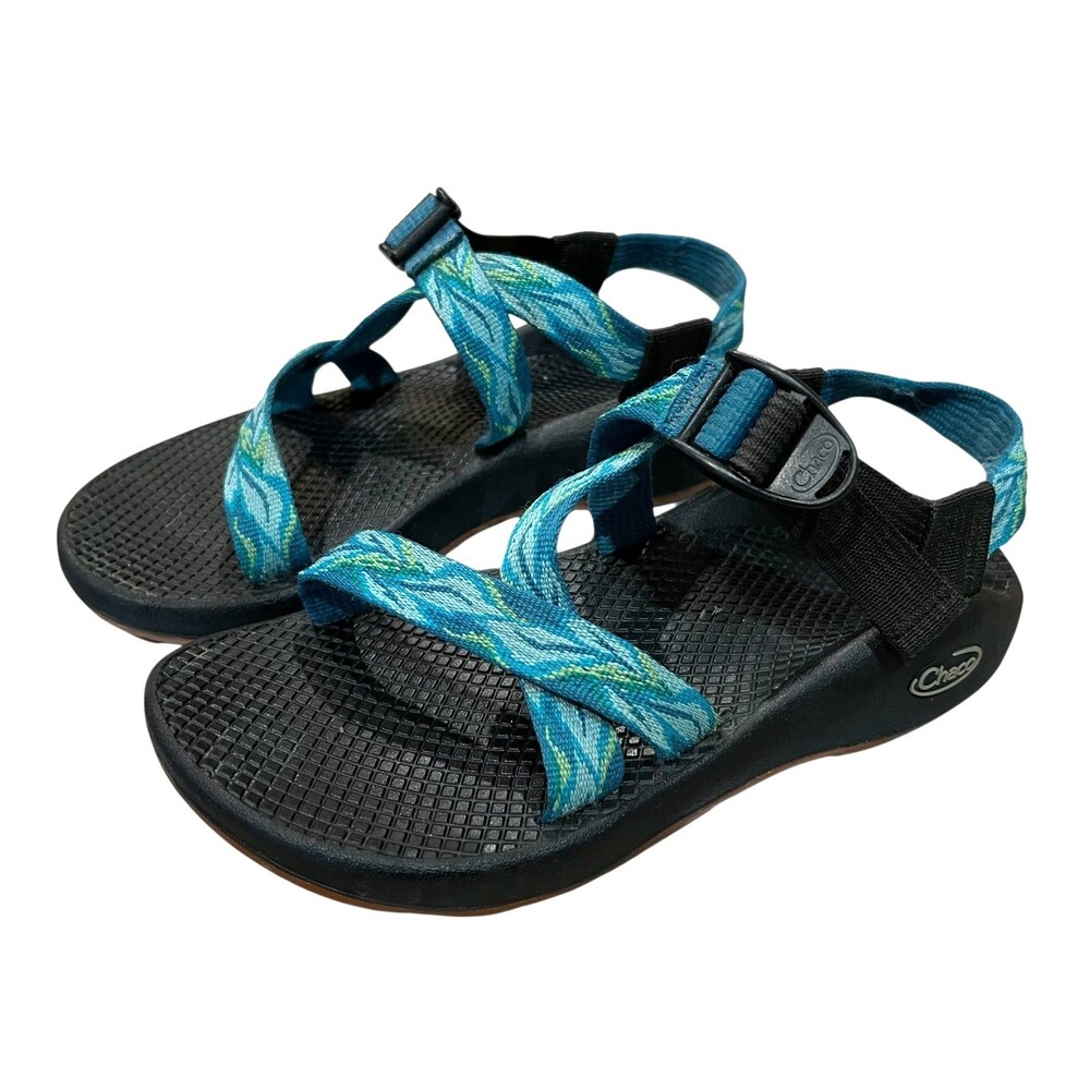 Chaco Women's Z-Strap Sport Hiking Sandal  EU 37 / US 6  Blue / Green  Gorpcore